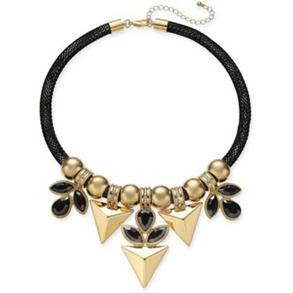 New Thalia Sodi Two-Tone Crystal & Stone Mesh